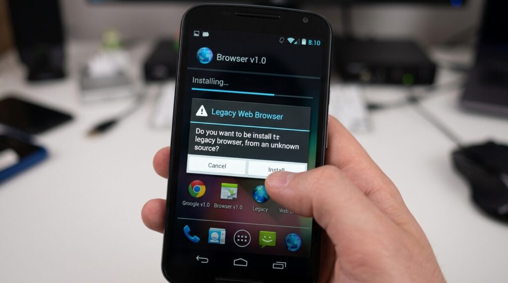 Remove the newer build first, then install the legacy APK that matches your phone.
