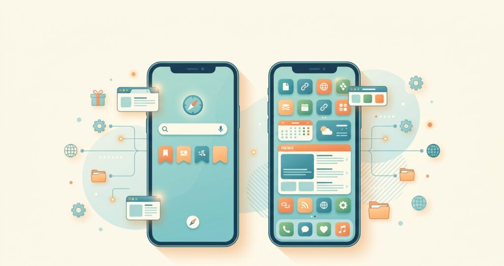 A simpler start page is a major reason people choose the Mini edition.